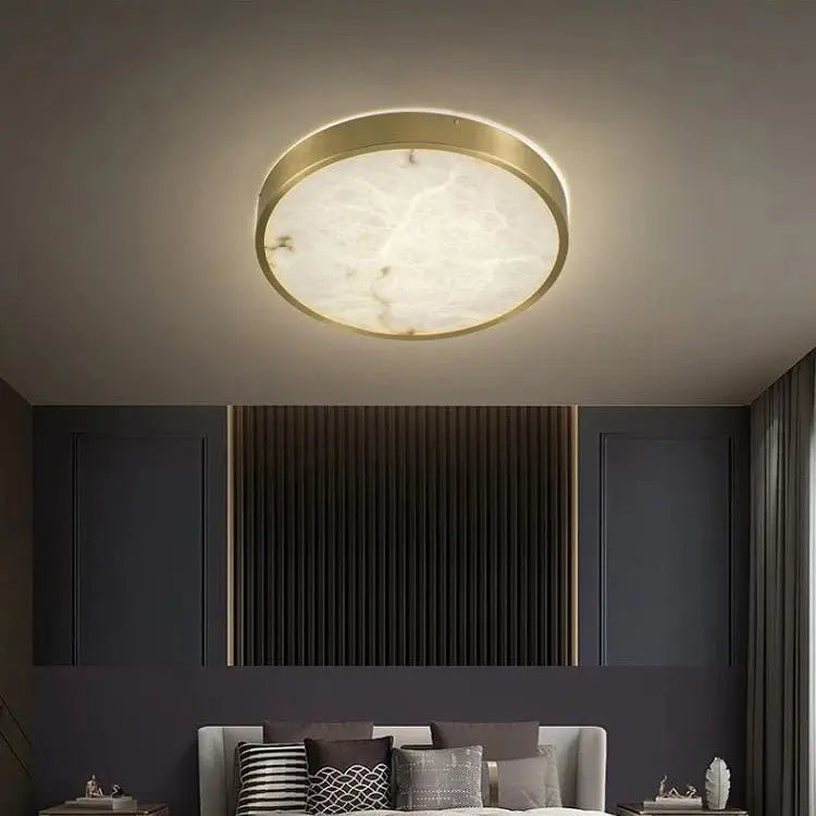 Round Alabaster Flush Mount Ceiling Lights 15.75"   Ceiling Lamp [product_tags] Fabtiko