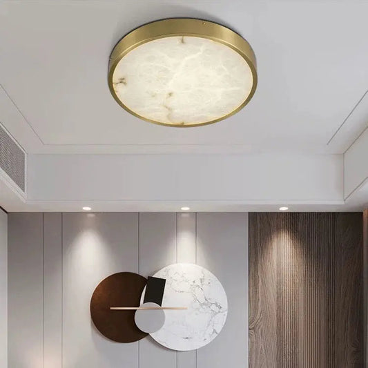 Round Alabaster Flush Mount Ceiling Lights 19.68"   Ceiling Lamp [product_tags] Fabtiko