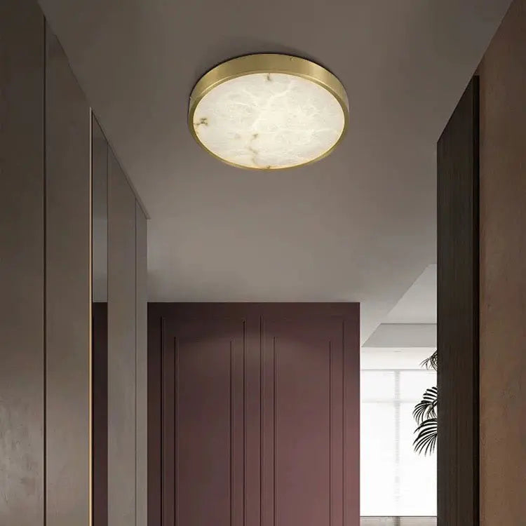 Round Alabaster Flush Mount Ceiling Lights 7.87"   Ceiling Lamp [product_tags] Fabtiko