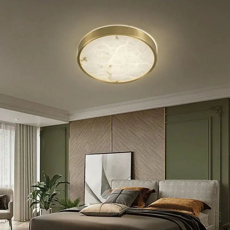 Round Alabaster Flush Mount Ceiling Lights 11.81"   Ceiling Lamp [product_tags] Fabtiko