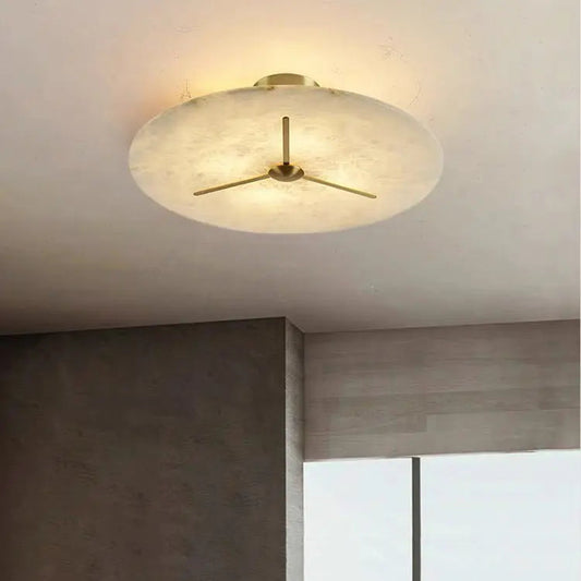 Round Spain Alabaster Flush Mount Ceiling Lights 15.75"   Ceiling Lamp [product_tags] Fabtiko