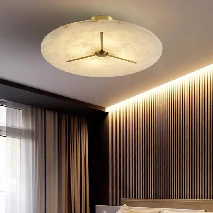 Round Spain Alabaster Flush Mount Ceiling Lights 19.68"   Ceiling Lamp [product_tags] Fabtiko