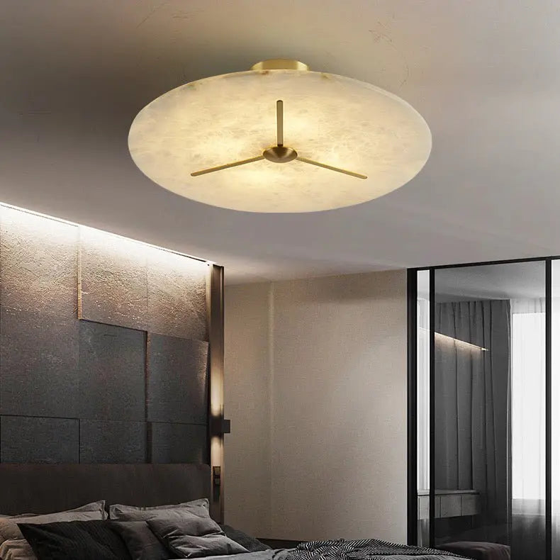 Round Spain Alabaster Flush Mount Ceiling Lights    Ceiling Lamp [product_tags] Fabtiko