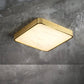 Square Alabaster Flush Mount Ceiling Light Fixture    Ceiling Lamp [product_tags] Fabtiko