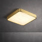 Square Alabaster Flush Mount Ceiling Light Fixture    Ceiling Lamp [product_tags] Fabtiko