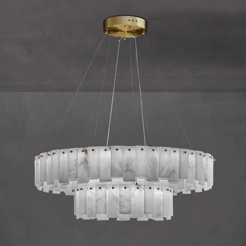 Celestial Alabaster Round Chandelier