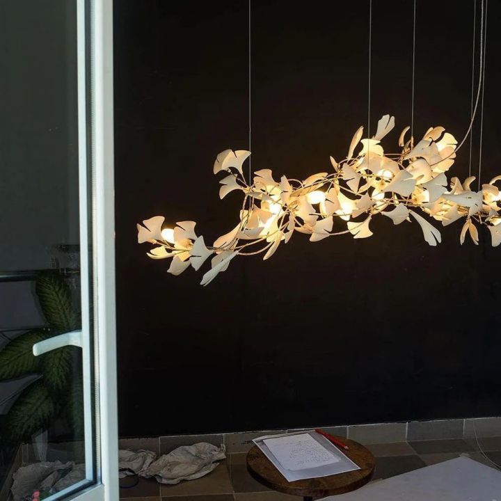 Ceramic Gingko Luxury Chandelier Style G-MEET LIGHTING