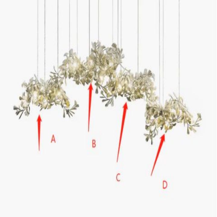 Ceramic Gingko Luxury Chandelier Style H-Meet Lighting