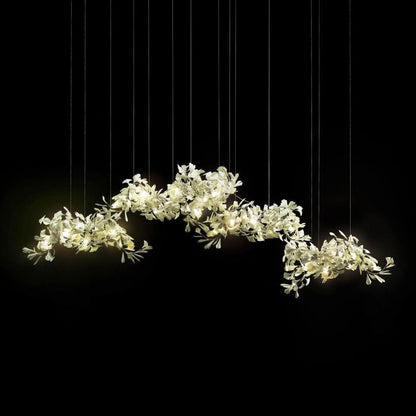 Ceramic Gingko Luxury Chandelier Style H-Meet Lighting