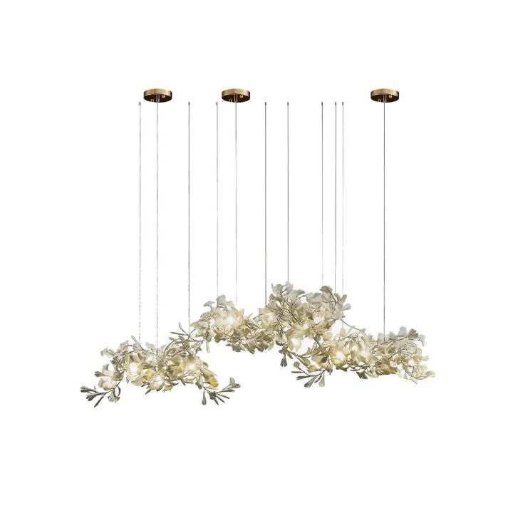 Ceramic Gingko Luxury Chandelier Style H-Meet Lighting