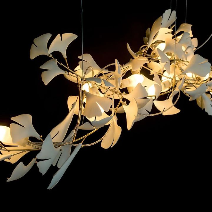 Ceramic Gingko Luxury Chandelier Style H-Meet Lighting