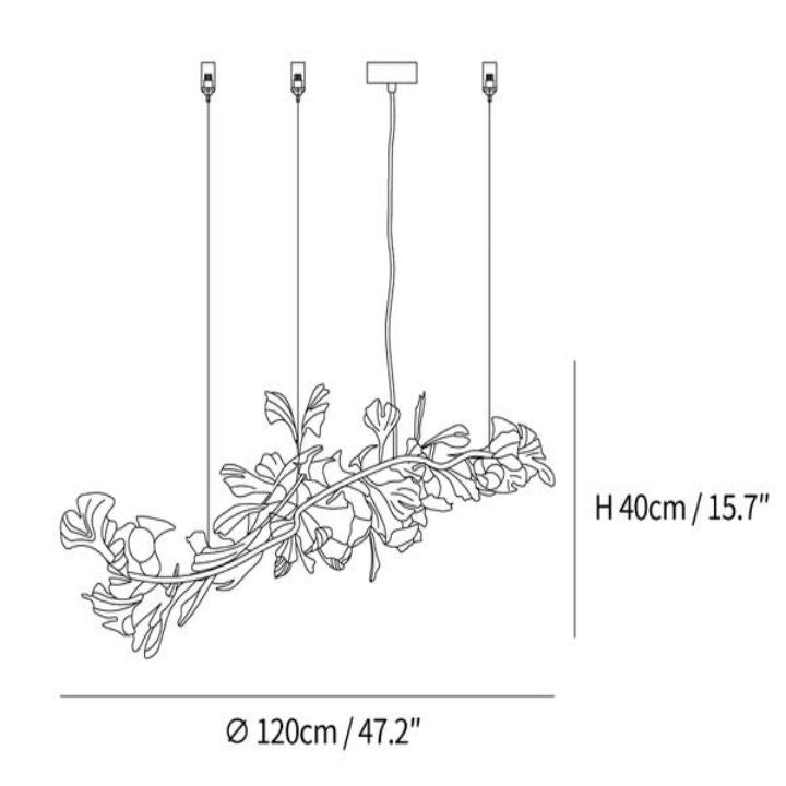 Ceramic Gingko Luxury Chandelier Style I-Meet Lighting