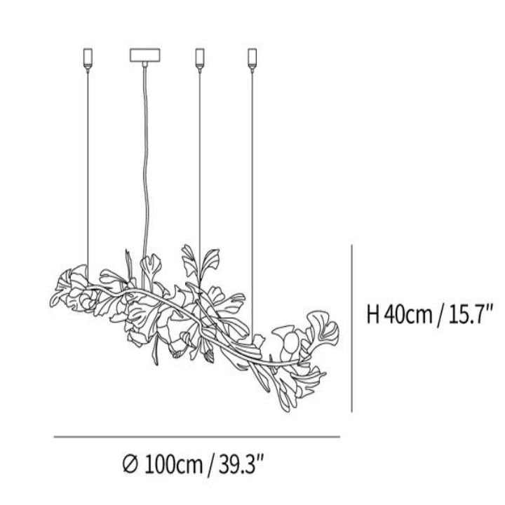 Ceramic Gingko Luxury Chandelier Style I-Meet Lighting