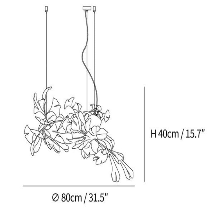 Ceramic Gingko Luxury Chandelier Style I-Meet Lighting