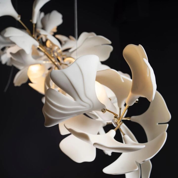 Ceramic Gingko Luxury Chandelier Style I-Meet Lighting