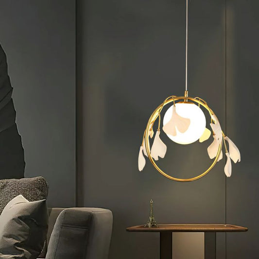 Ceramic Gingko Pendant Lamp-Meet Lighting