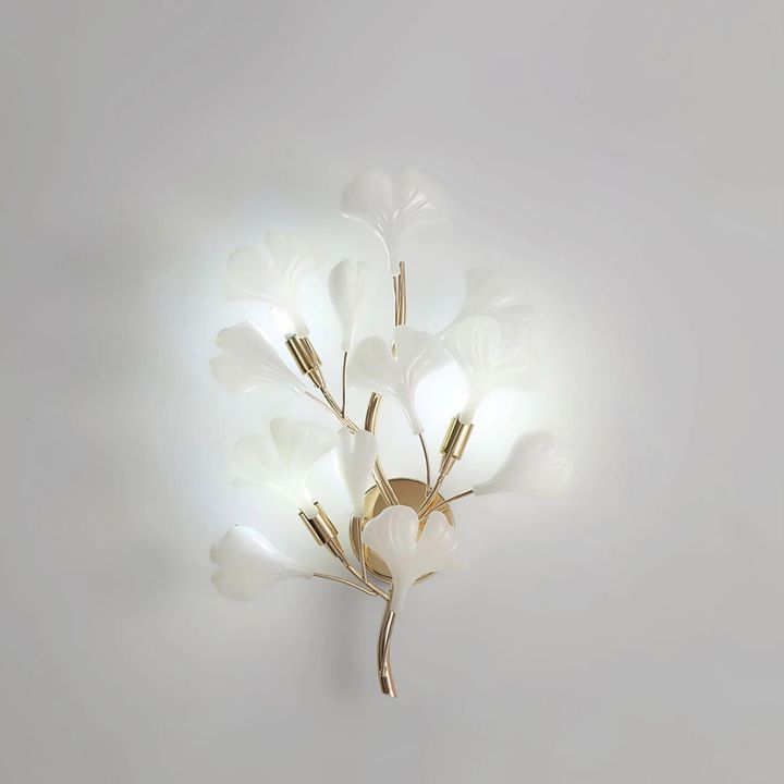 Ceramic Gingko Wall Lamp-Meet Lighting