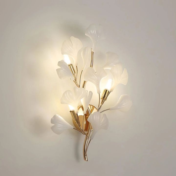 Ceramic Gingko Wall Lamp-Meet Lighting