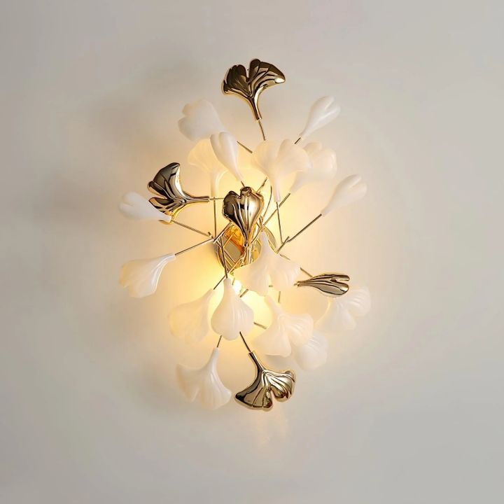 Ceramic Gingko Wall Lamp-Meet Lighting