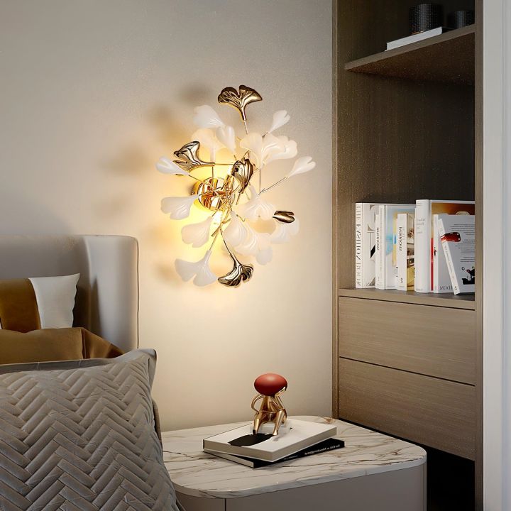 Ceramic Gingko Wall Lamp-Meet Lighting