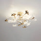 Ceramic Ginkgo Leaf Flushmount-Meet Lighting