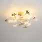 Ceramic Ginkgo Leaf Flushmount-Meet Lighting