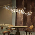 Ceramic Ginkgo Leaf Linear Extended Chandelier-MEET LIGHTING
