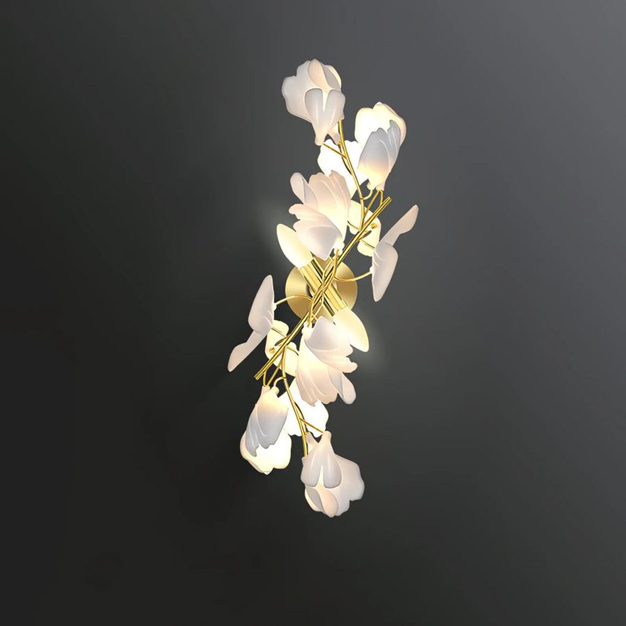 Ceramic Ginkgo Leaf Wall Lamp-Meet Lighting