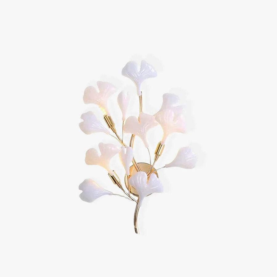 Ceramic Ginkgo Leaf Wall Lamp-Meet Lighting