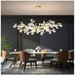 Ceramic Ginkgo Linear Branch Chandelier-Meet Lighting