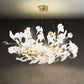 Ceramic Ginkgo Petal Branches-Shaped Chandelier(Round)-Meet Lighting