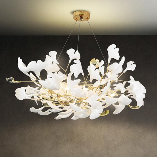 Ceramic Ginkgo Petal Chandelier