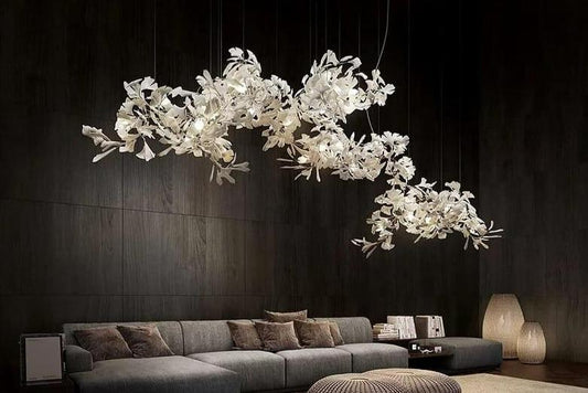 Ceramic Ginkgo Branch Chandelier