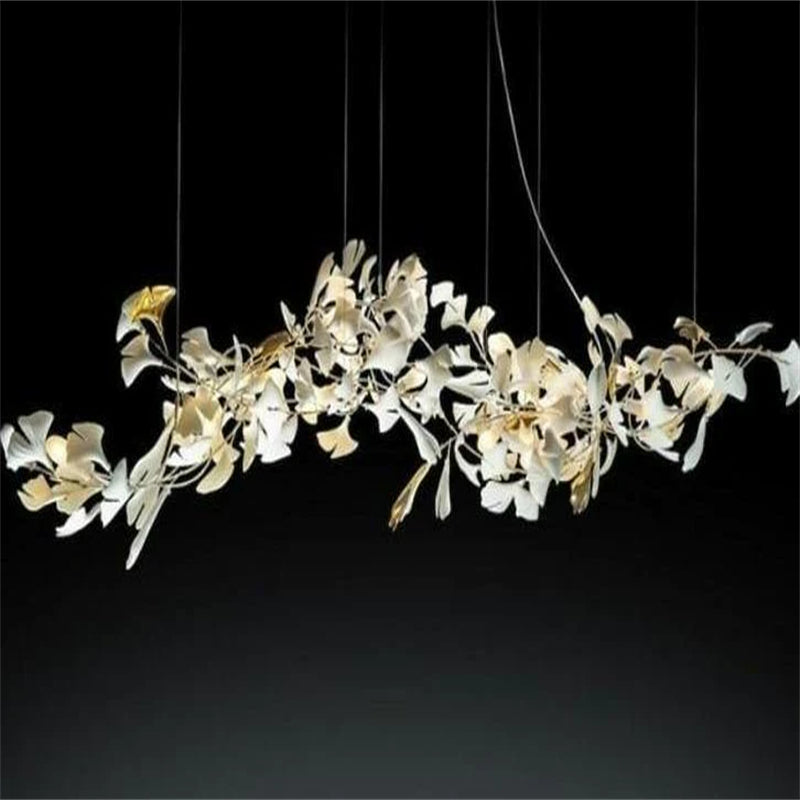 Keyah Porcelain Ginkgo Ceramics Chandelier, Modern Luxury Lights