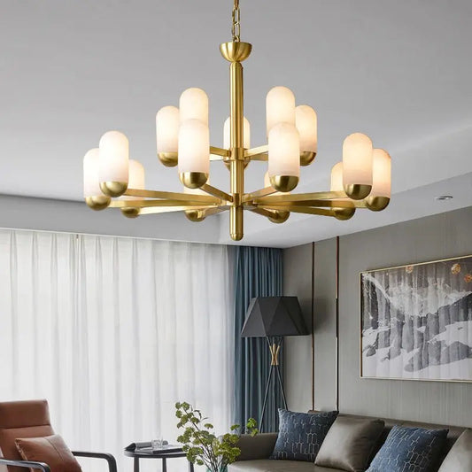 Alabaster Brass Chandelier Living Dining Lighting    Chandelier [product_tags] Fabtiko