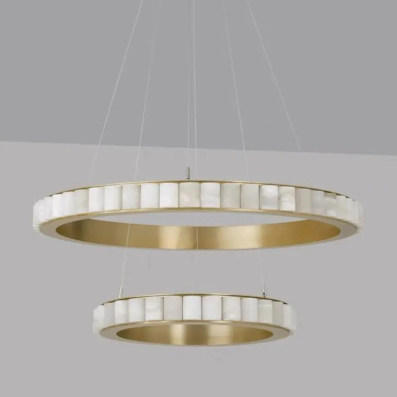 Alabaster Brass Modern Avalon Halo Chandelier    Chandelier [product_tags] Fabtiko