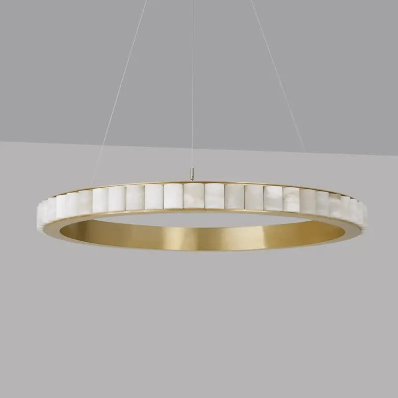 Alabaster Brass Modern Avalon Halo Chandelier    Chandelier [product_tags] Fabtiko