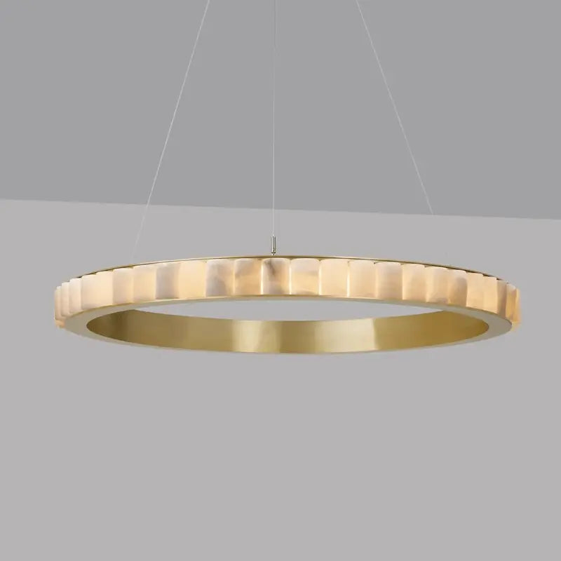 Alabaster Brass Modern Avalon Halo Chandelier 39.37"D*59.05"H   Chandelier [product_tags] Fabtiko