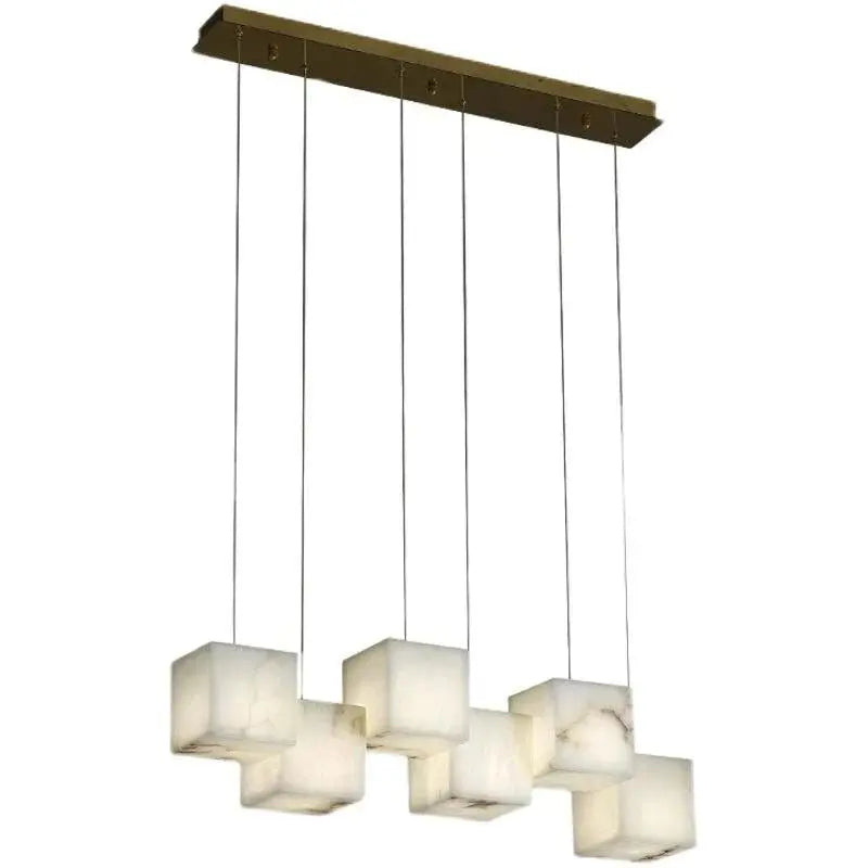 Alabaster Cubic Rectangular Pendant Light    Chandelier [product_tags] Fabtiko