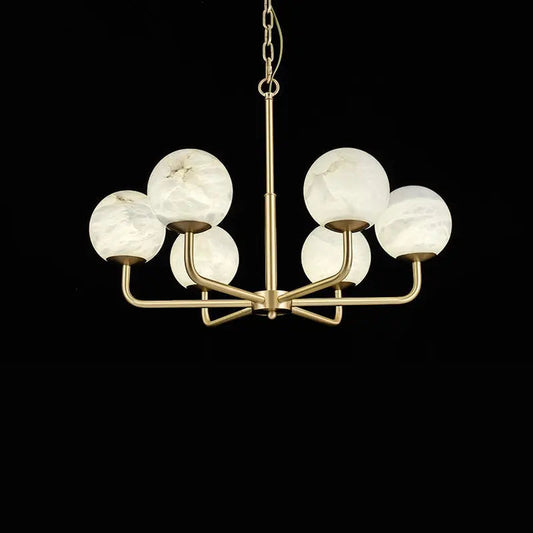 Alabaster Modern Global Dining Chandelier 6 Lights   Chandelier [product_tags] Fabtiko