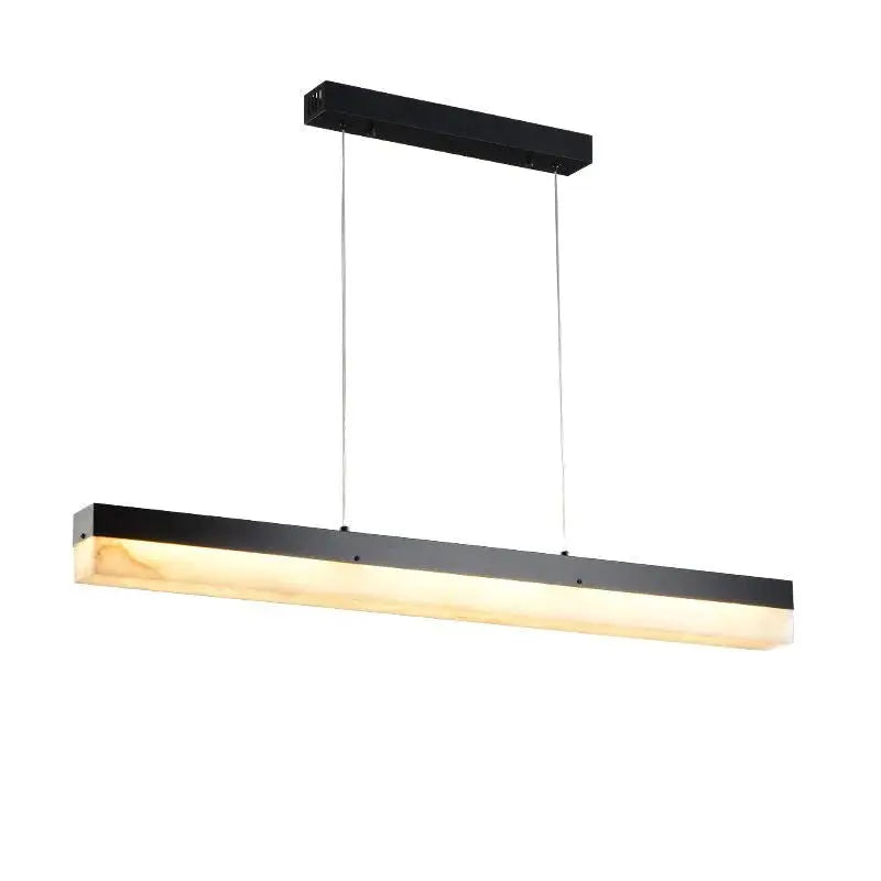 Alabaster Simple Linear Kitchen Island Chandelier 39.37"L*2.36"W*2.36"H Black  Chandelier [product_tags] Fabtiko