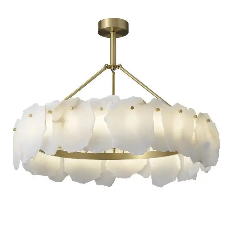 Nasile Alabaster Round Chandelier D31.5"XH23.7"   Chandelier [product_tags] Fabtiko