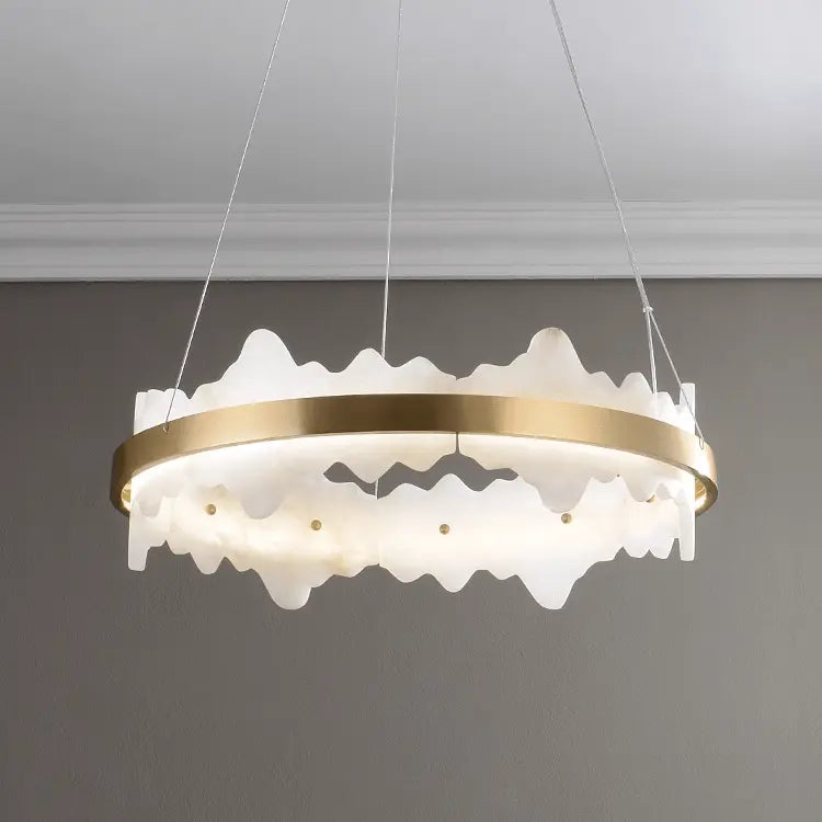 Spain Alabaster Brass Indoor Chandelier Lighting    Chandelier [product_tags] Fabtiko