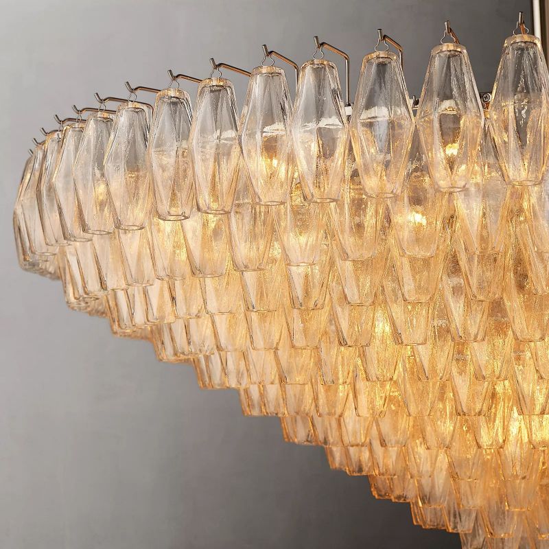 Chiaray Glass Multi-Tier Round Chandelier 61"