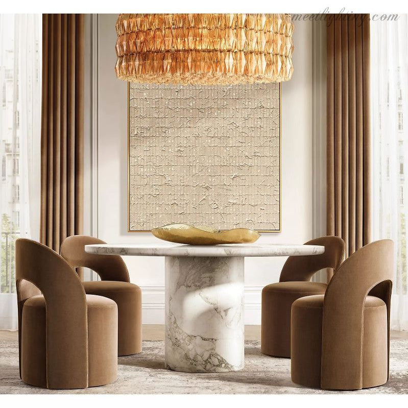 Chara Glass Round Chandelier 37"-MEET LIGHTING