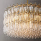 Chara Glass Round Chandelier 37"-Meet Lighting