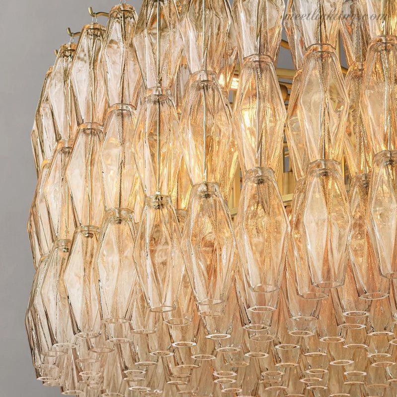 Chara Glass Round Chandelier 47"-Meet Lighting