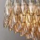 Chara Glass Square Chandelier 32"-Meet Lighting