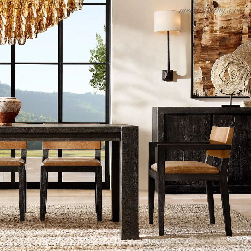 Chara Smoke Glass Tiered Rectangular Chandelier 74"-MEET LIGHTING