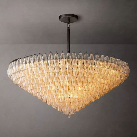 Chara Glass Tiered Round Chandelier 62" chandeliers for dining room,chandeliers for stairways,chandeliers for foyer,chandeliers for bedrooms,chandeliers for kitchen,chandeliers for living room Rbrights   